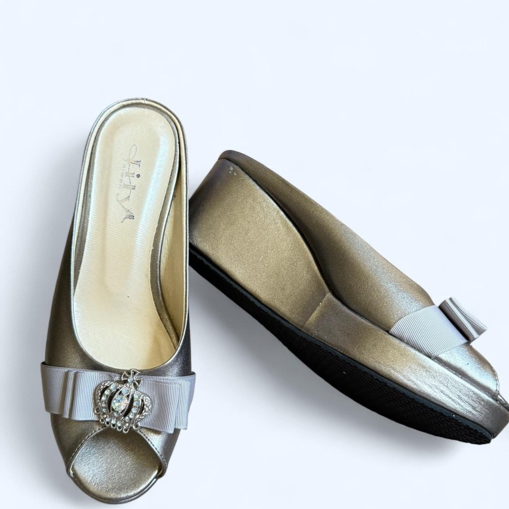 Lily silver Women's Wedge Shoes
